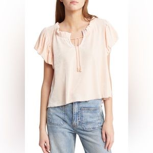 Free People Terese Velour Crop Top